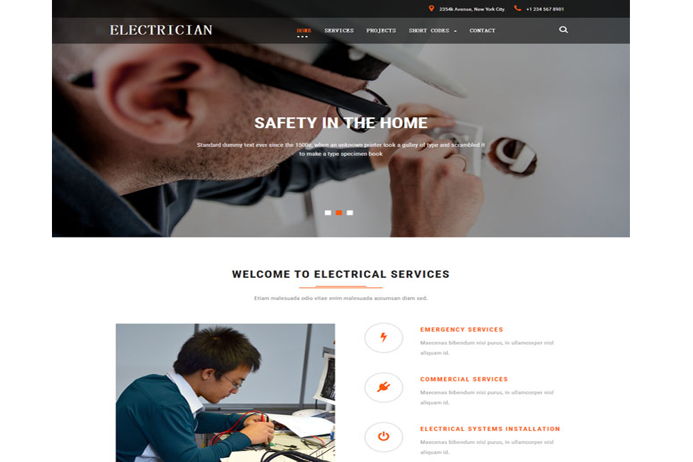 电工维修修理HTML5网站建设