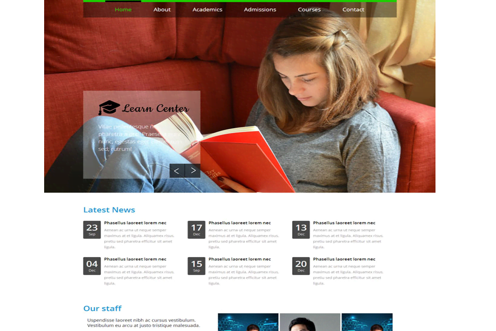读书的少女HTML5网站建设