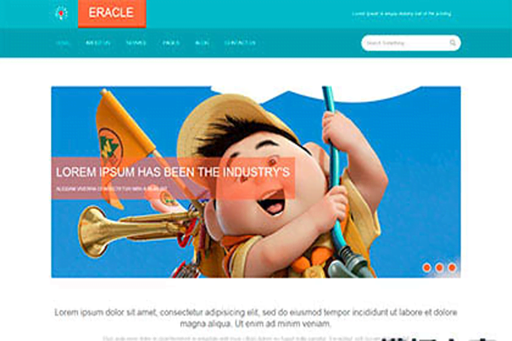 可爱宽屏扁平风格学校教育响应式