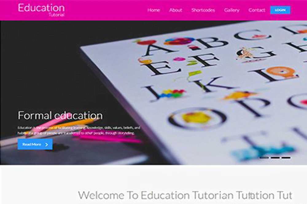 教育培训公司宽屏大图网站建设