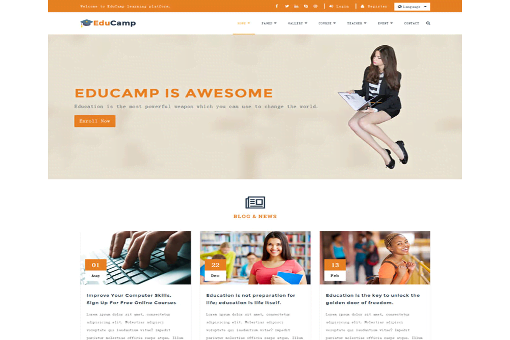 教育培训课程网站建设