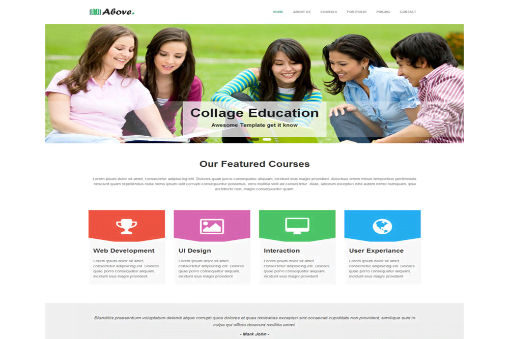 留学教育全屏网站建设