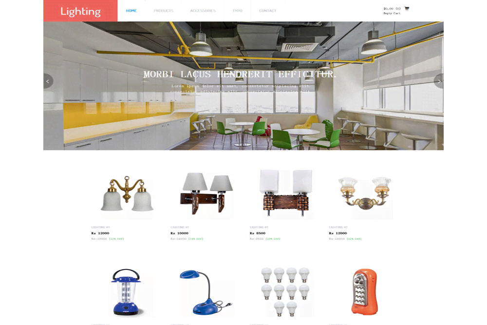 灯饰灯具销售网站建设