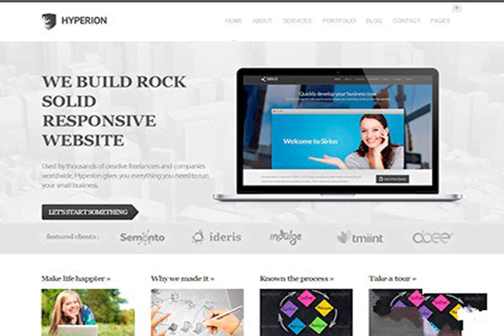 灰色IT科技商务服务公司整站建设