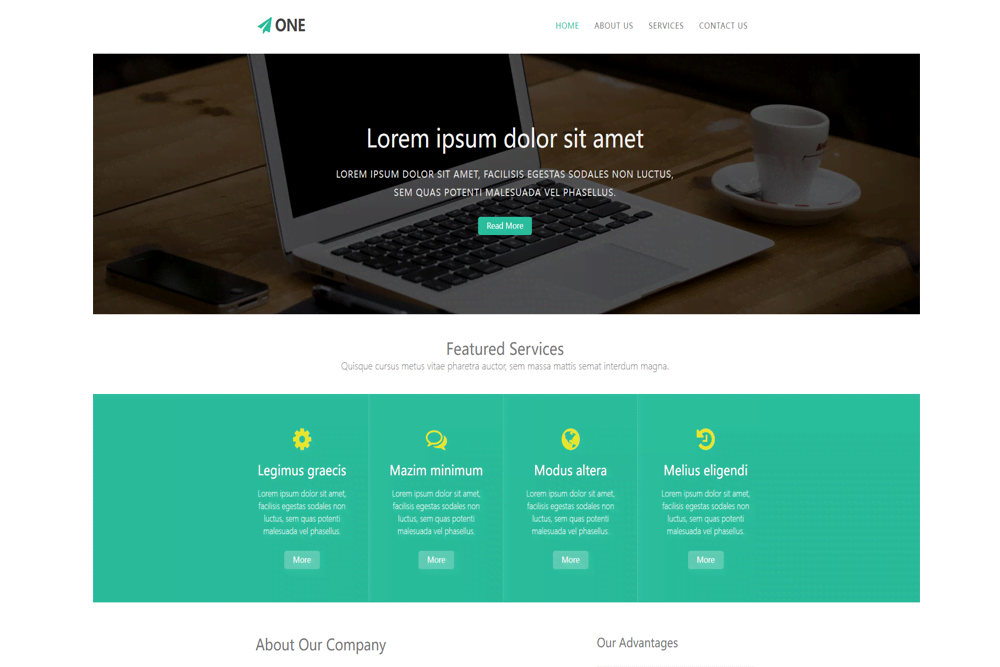 简洁绿色科技公司网站建设