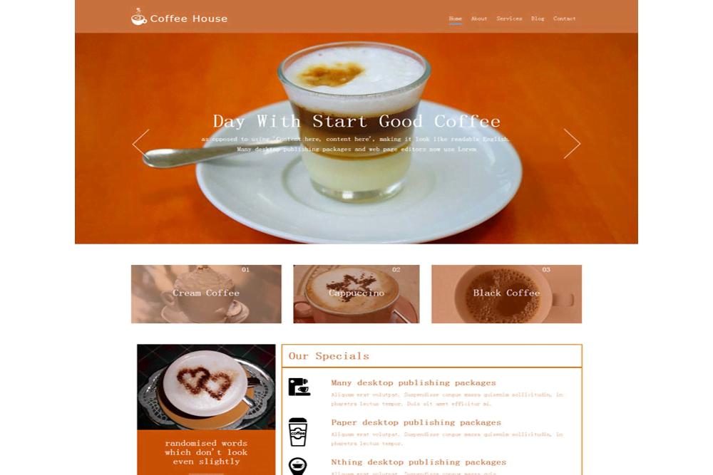 咖啡店加盟培训网站建设